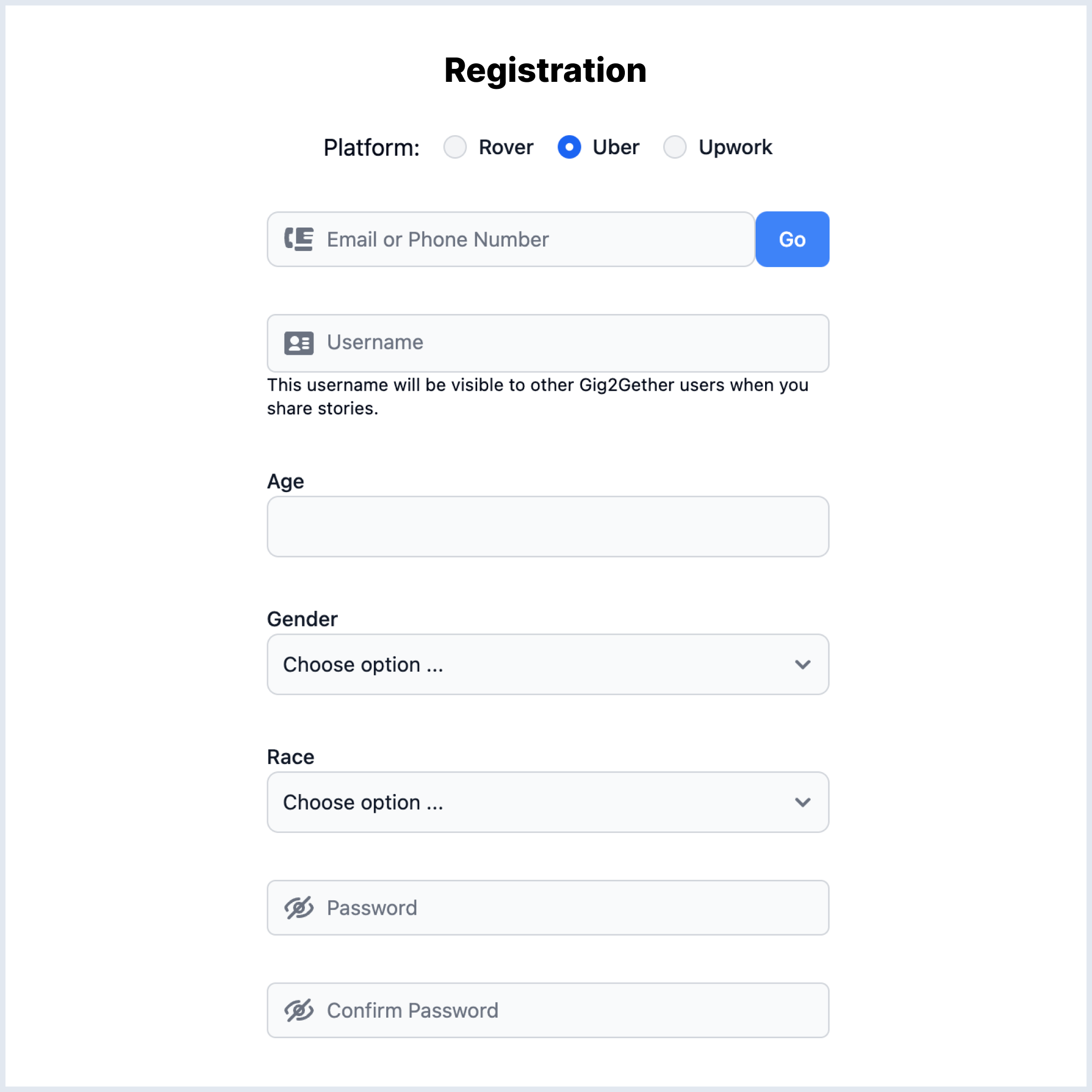 User Registration